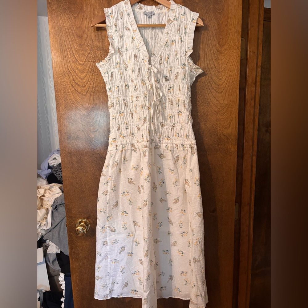 Rails White Floral Midi Dress